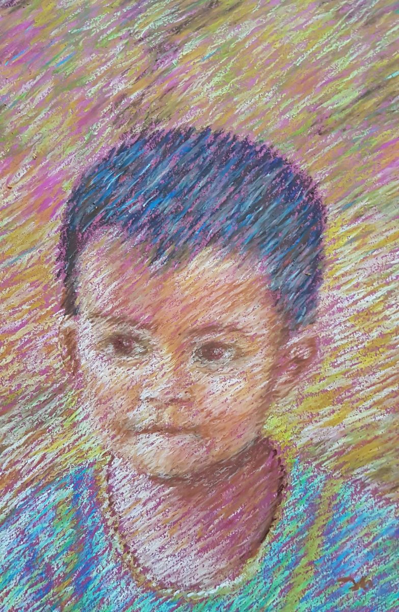 Myanmanneke 2, oliepastel