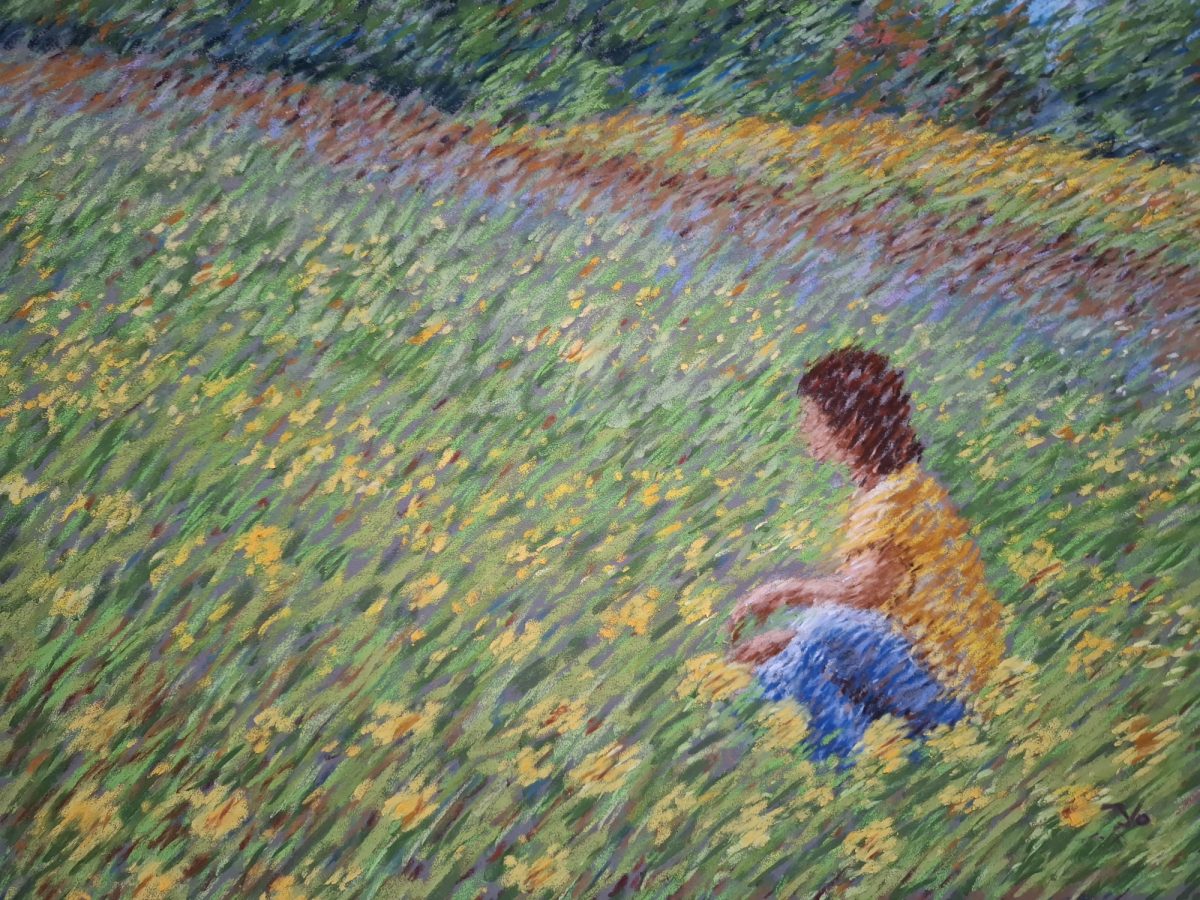 het gele veld, pastel