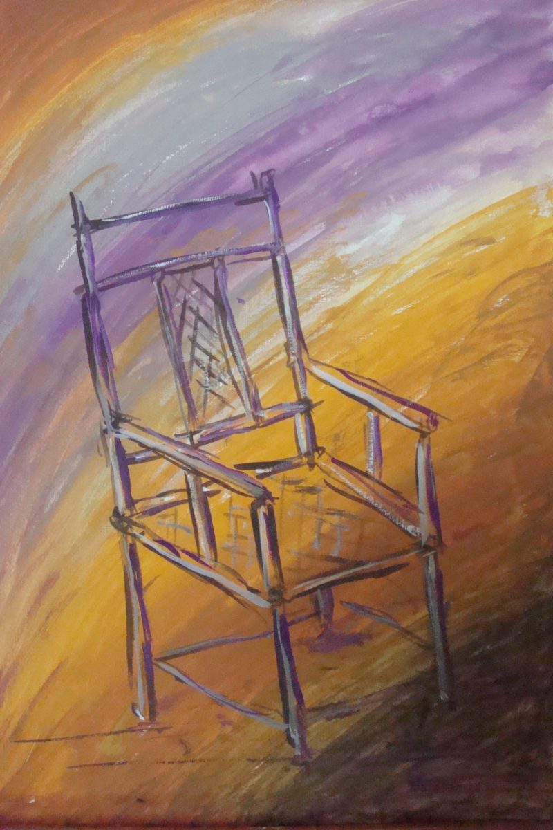afrikaanse stoel, acryl