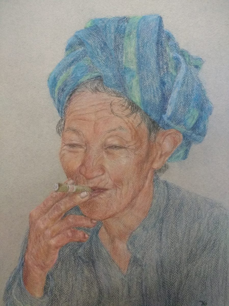 Rookgenot, pastel